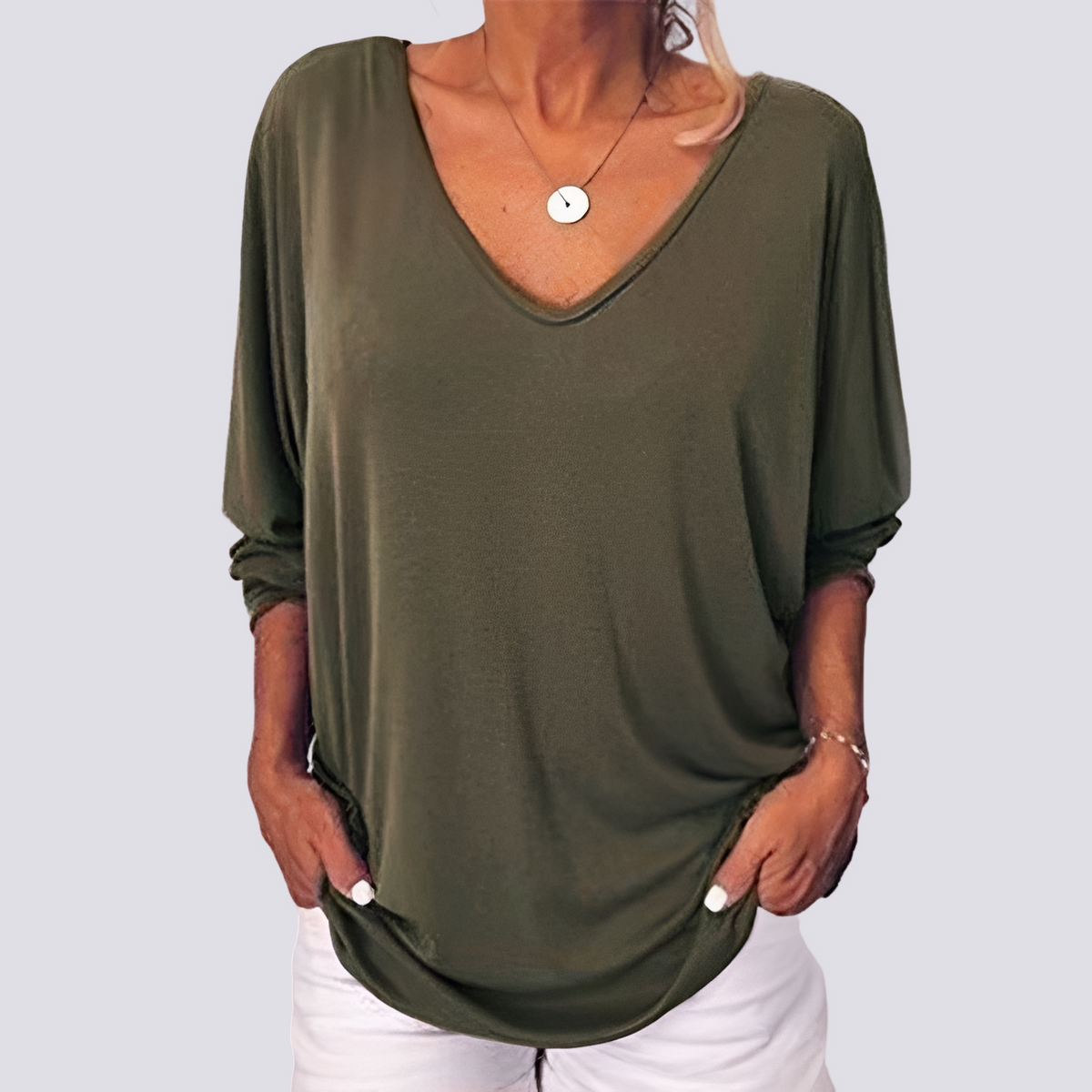 Bernice - Top Elegante con Espalda Abotonada