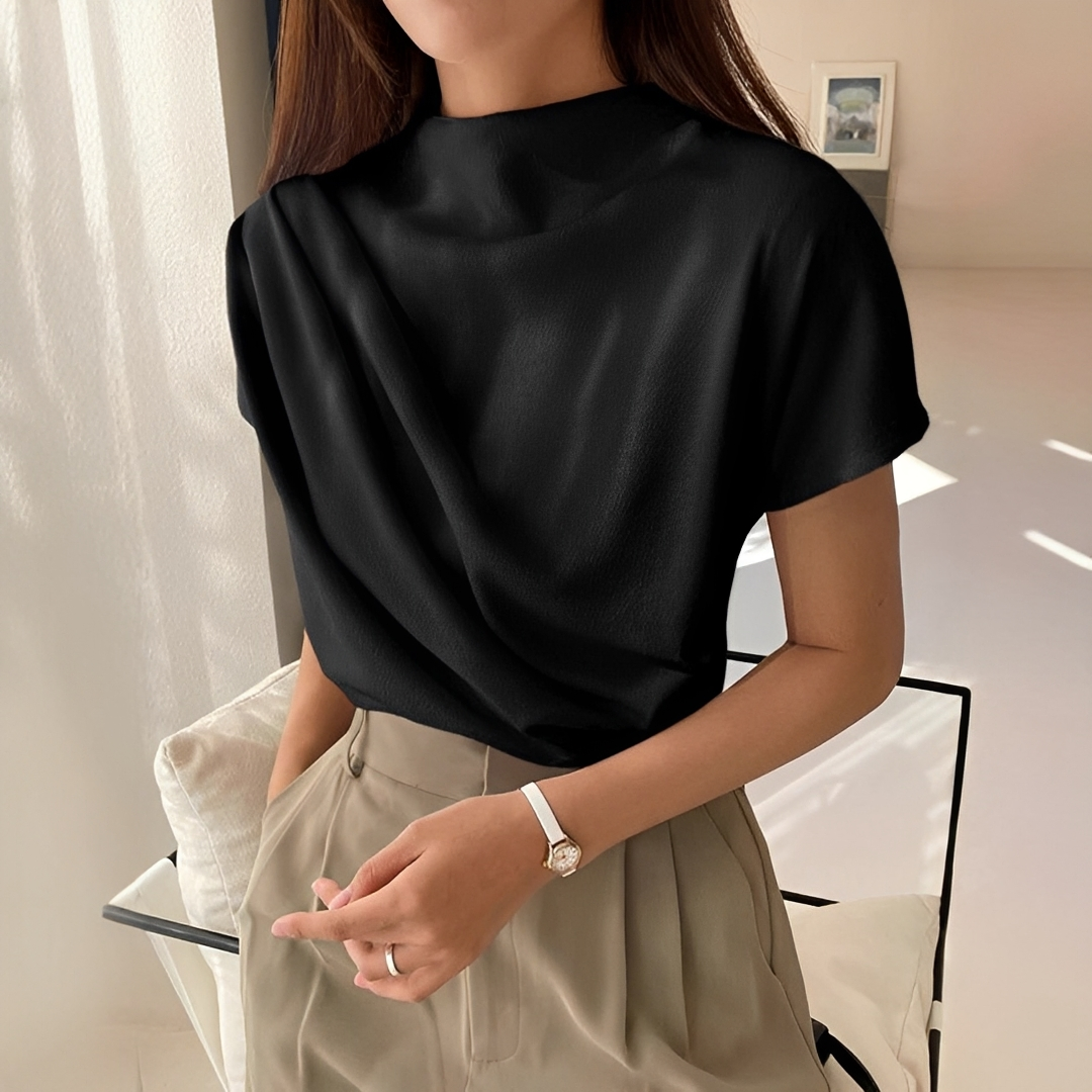 Janica - Blusa Casual de Manga Corta