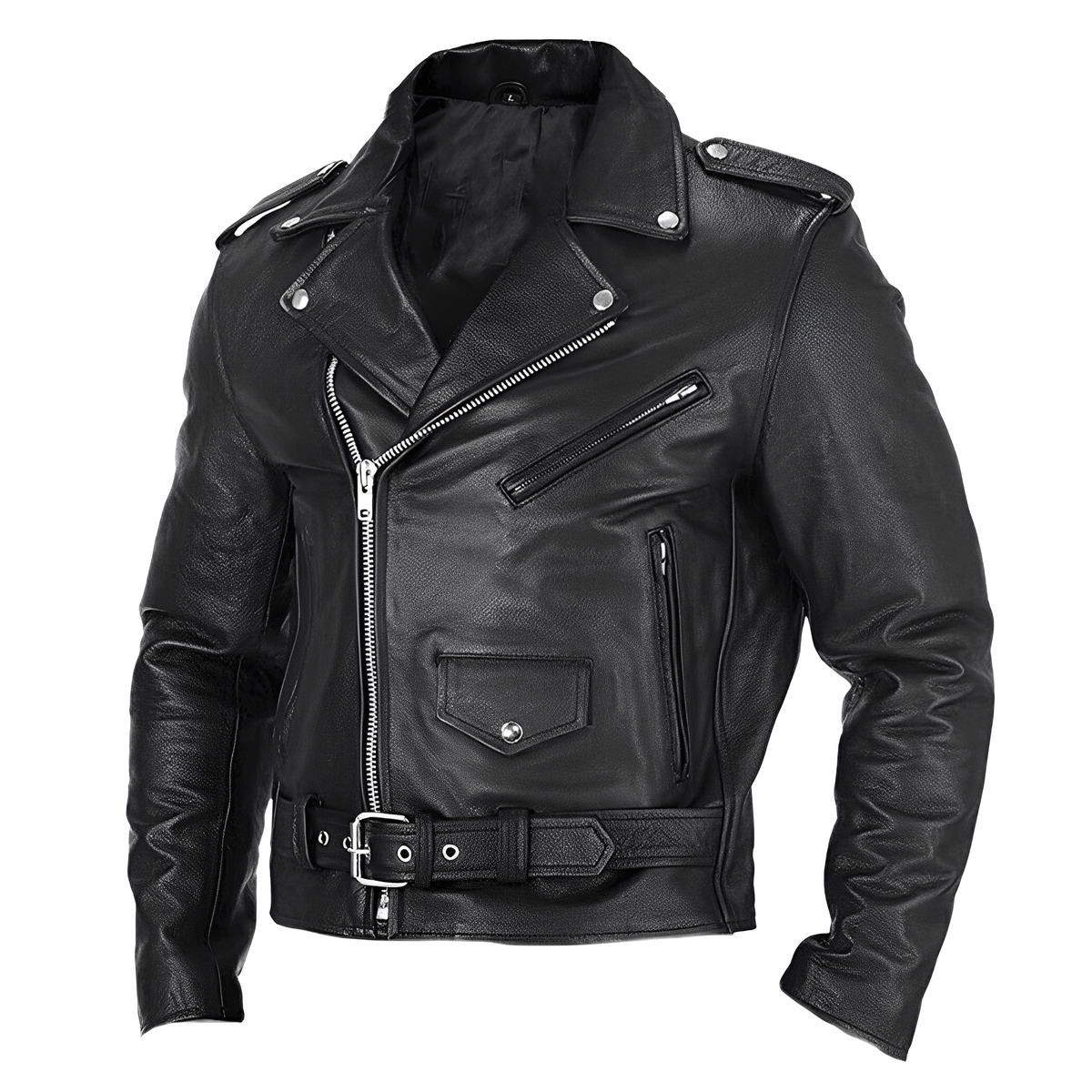 Brandon - Chaqueta de motociclista con múltiples bolsillos para hombres