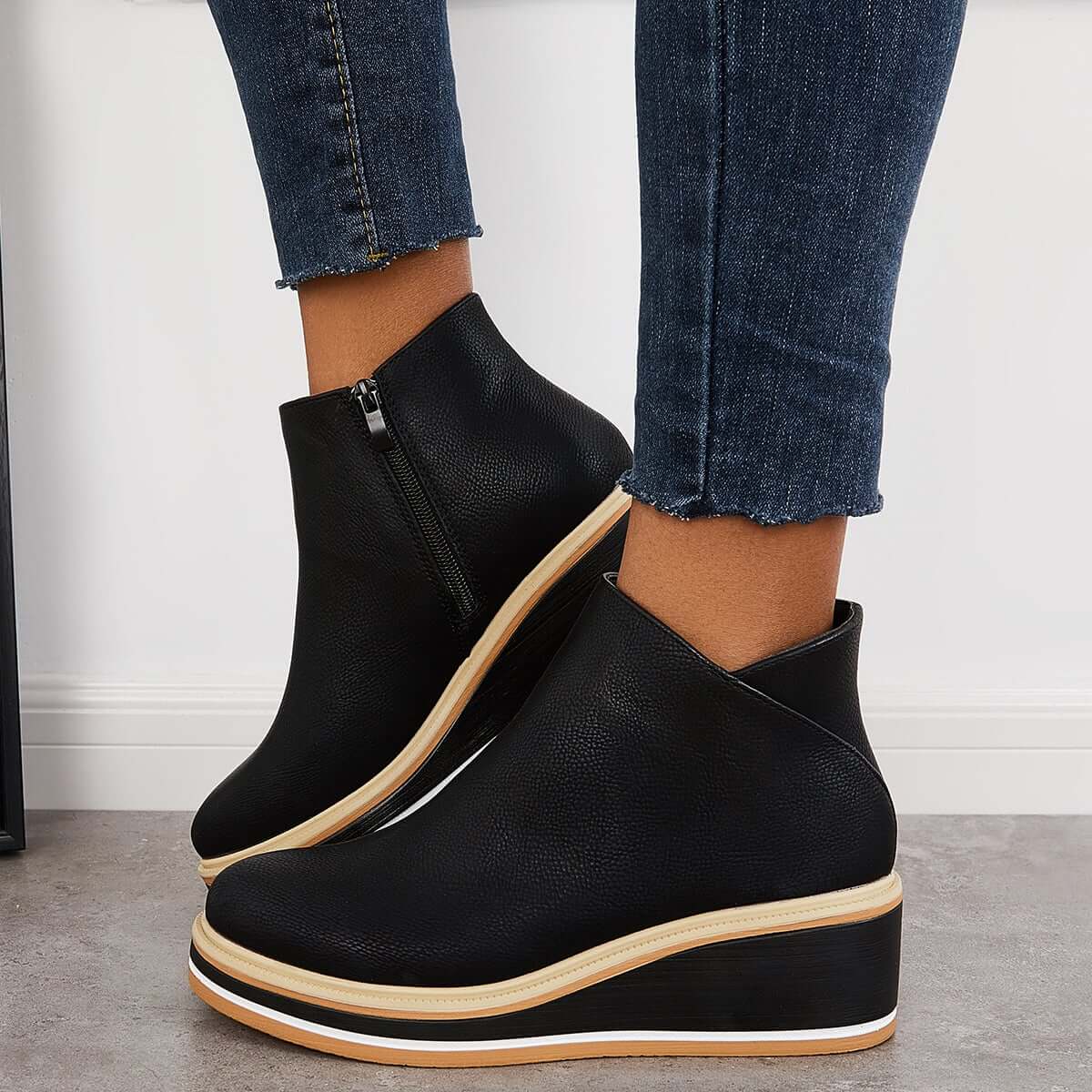 Nikkole - Botas elegantes con cremallera para mujeres