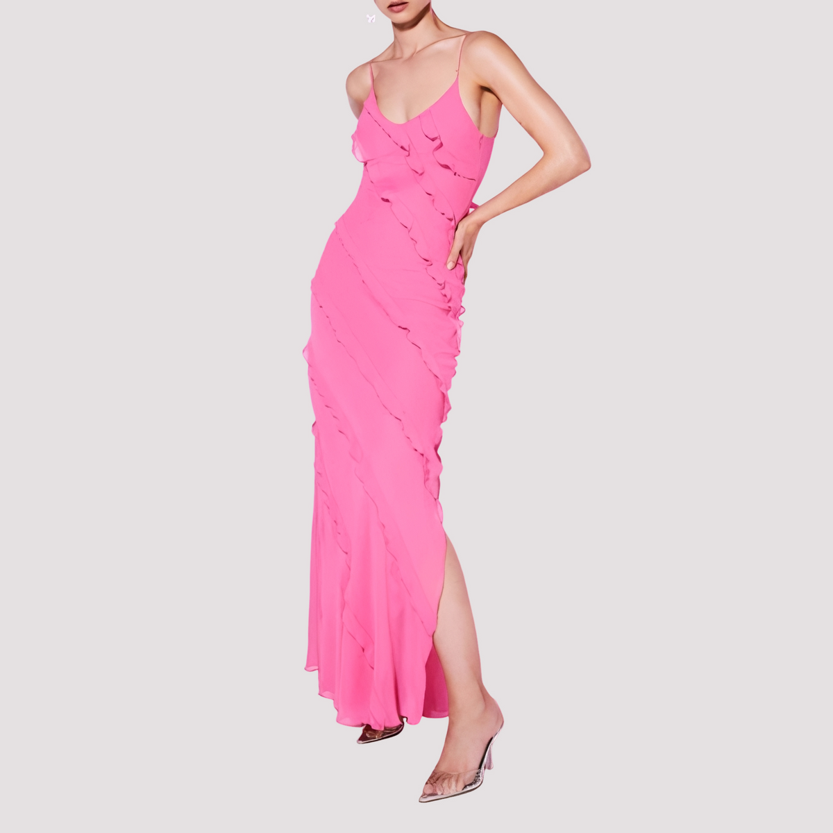 Micah - Vestido Maxi con Volantes Estiloso