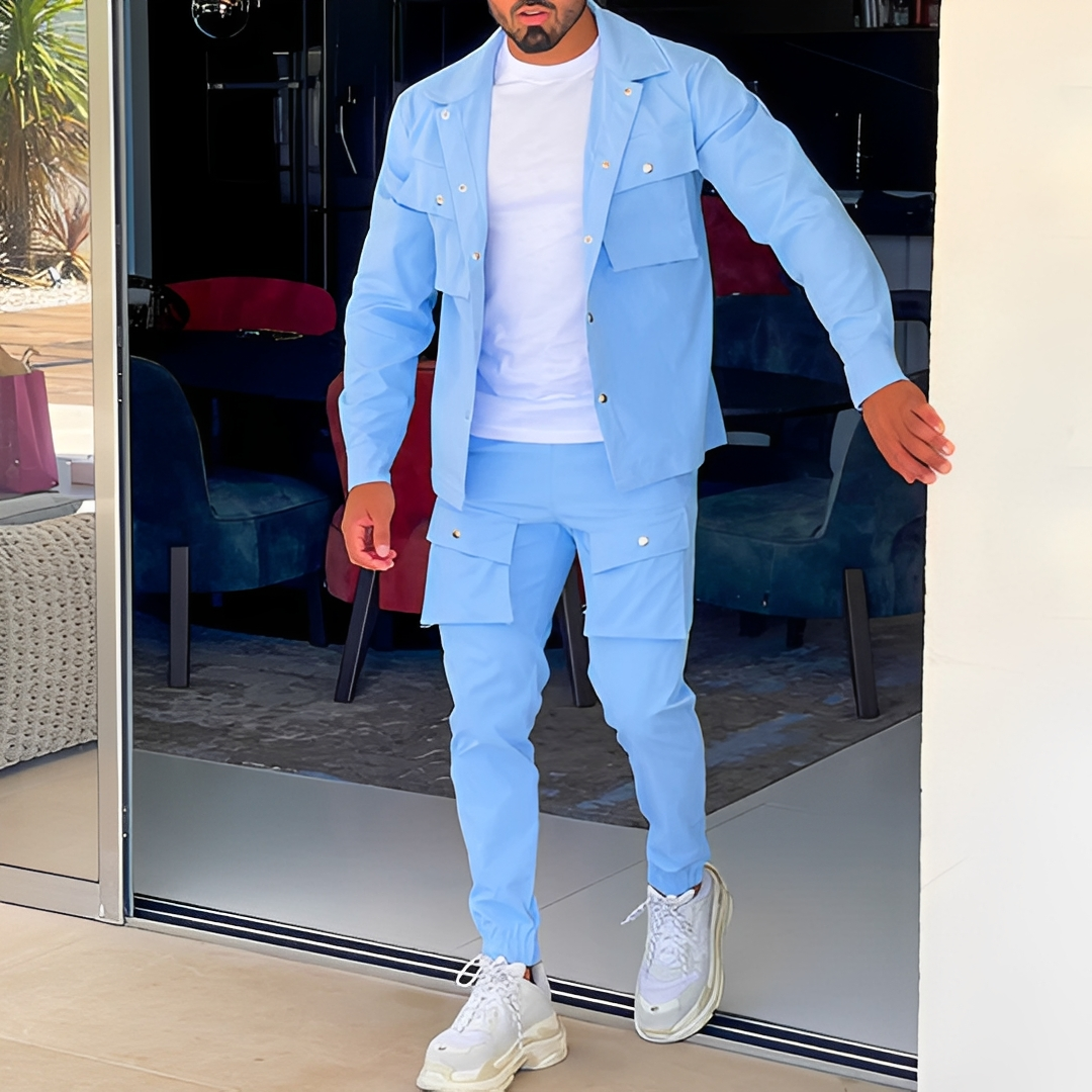 Arjay - Conjunto cargo dos piezas tendencia para hombre