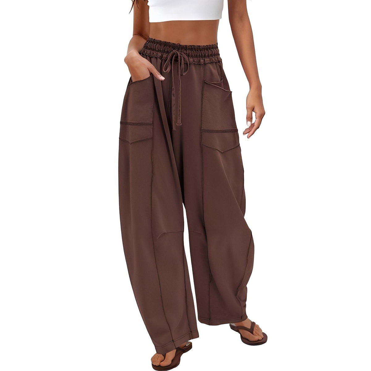 Marianne - Pantalones Elegantes de Pierna Ancha