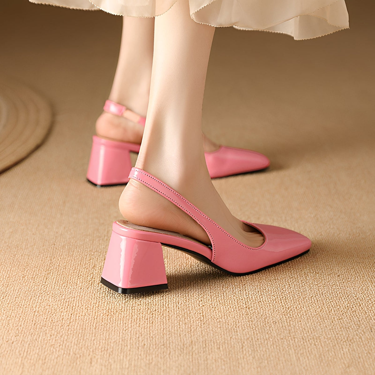 Kristen - Tacones Elegantes de Punta Cuadrada
