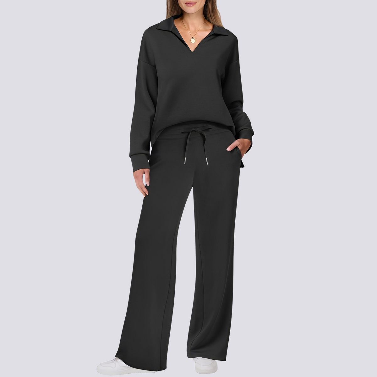 Tiana - Conjunto de ropa de descanso casual y cómodo para damas