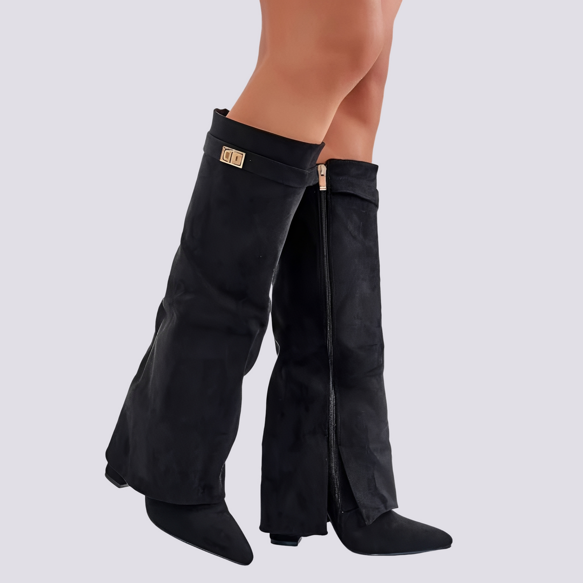 Blair - Botas Altas Elegantes con Solapa