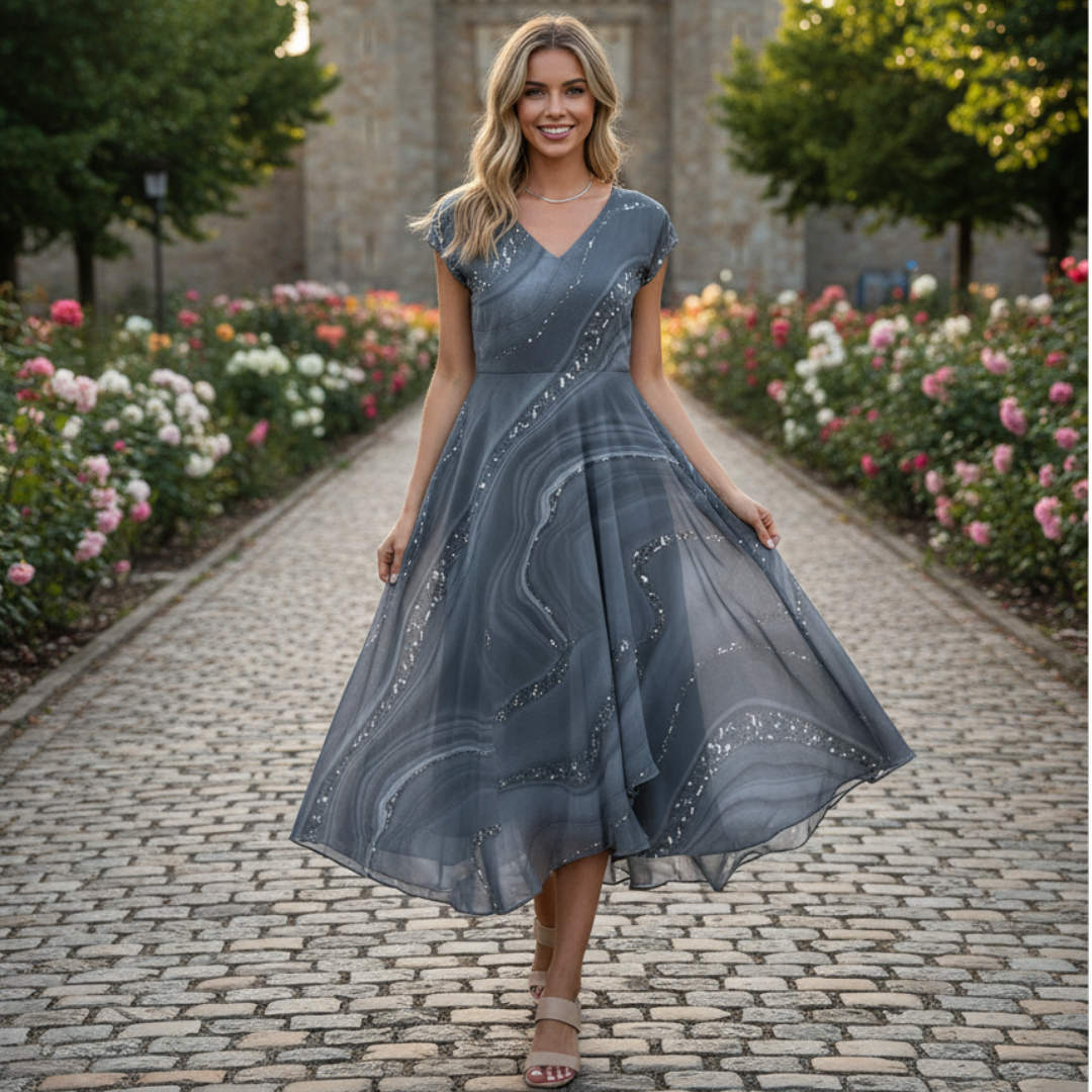 Eliana - Vestido Elegante con Cuello en V