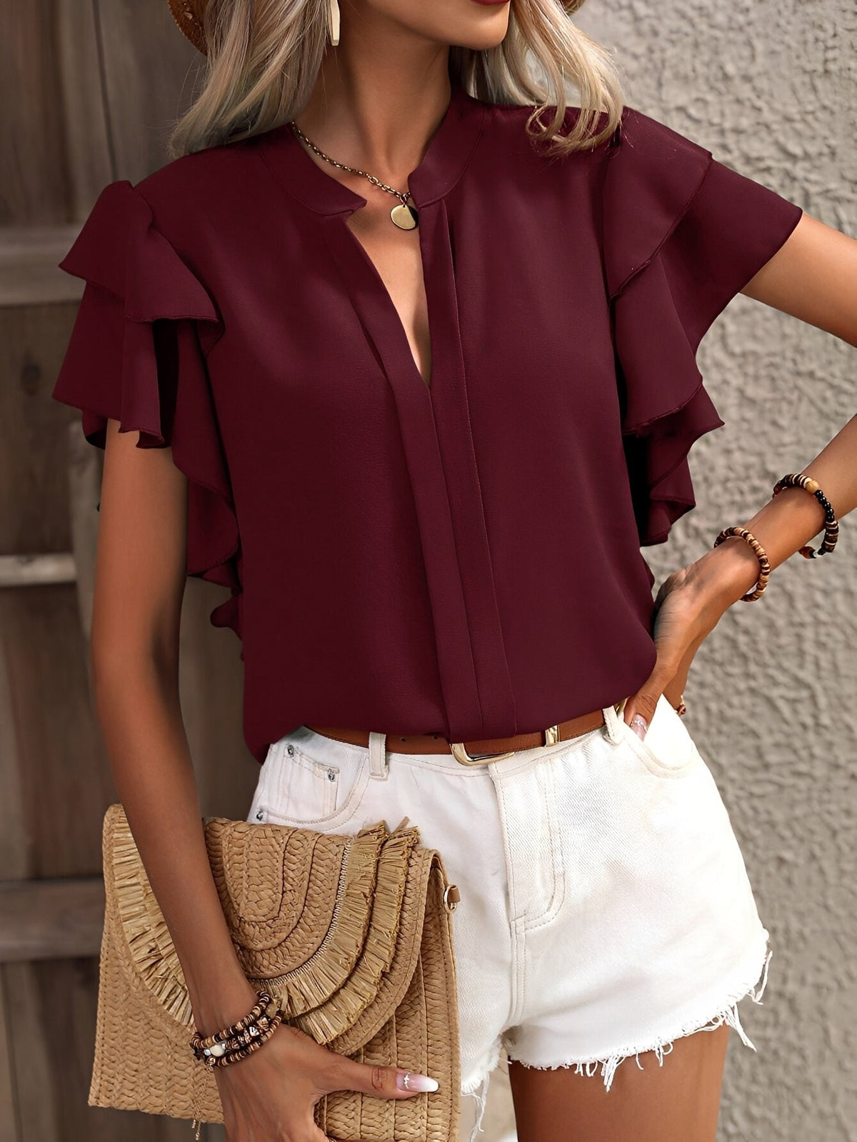 Louisa - Blusa sin Mangas con Cuello en V