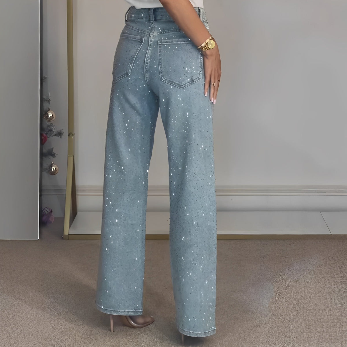 Sandra - Pantalones elegantes de pierna amplia