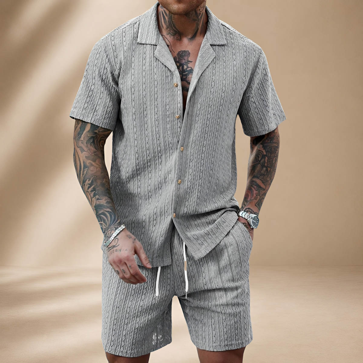 Carter - Conjunto Casual Relajado con Aberturas
