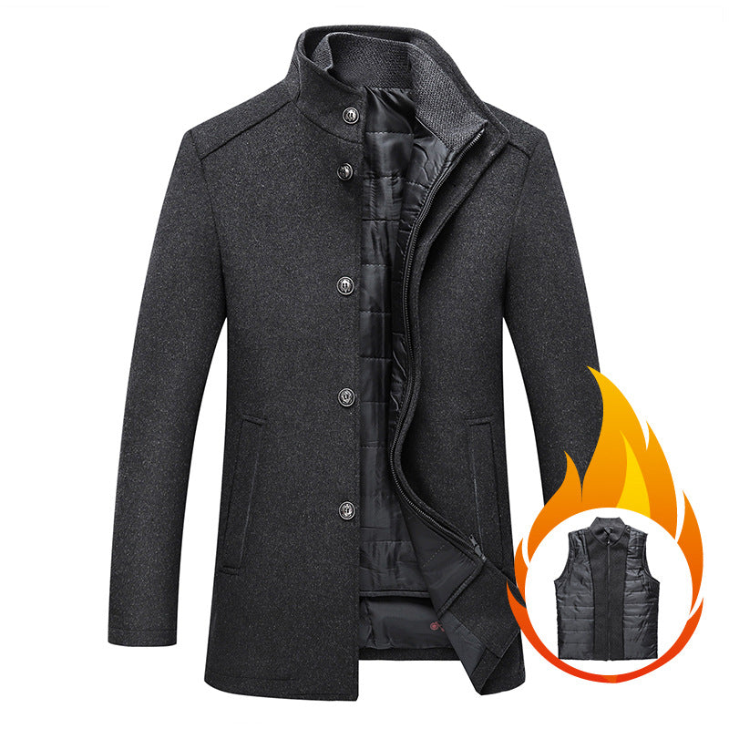 Julian - Manta moderna para hombres de lana con botones