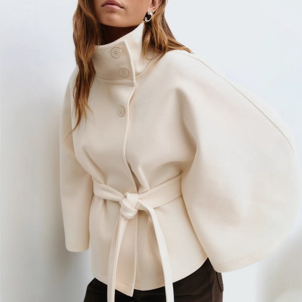 Loraine - Chaqueta fluida y cosida con cinturón para damas
