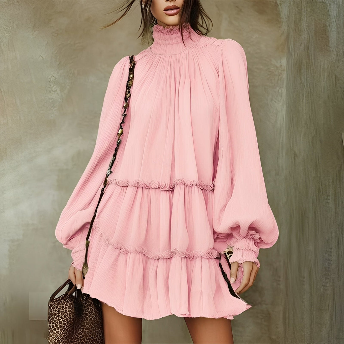 Mayeth - Vestido Mini con Volantes Elegante
