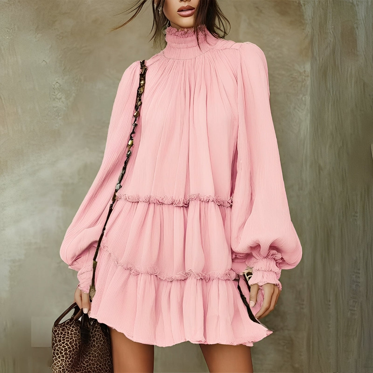 Mayeth - Vestido Mini con Volantes Elegante