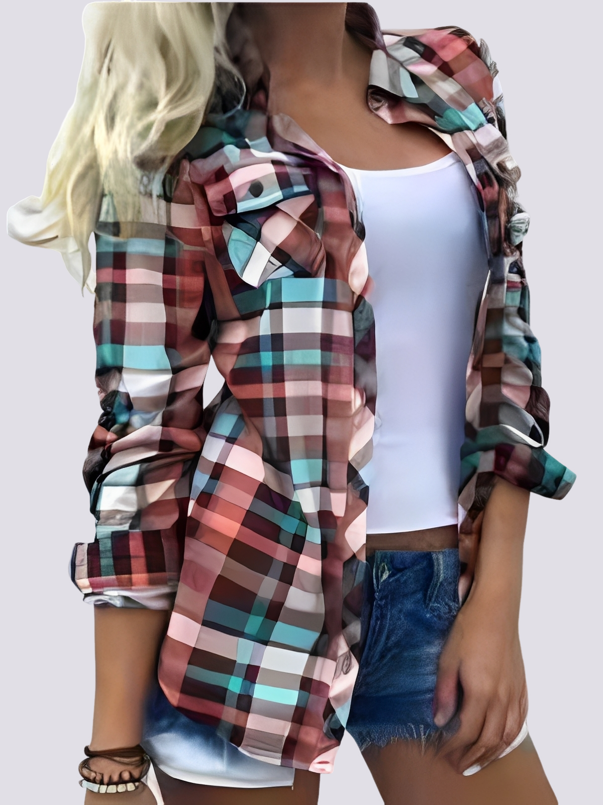 Charlotte - Camisa Colorida de Manga Larga