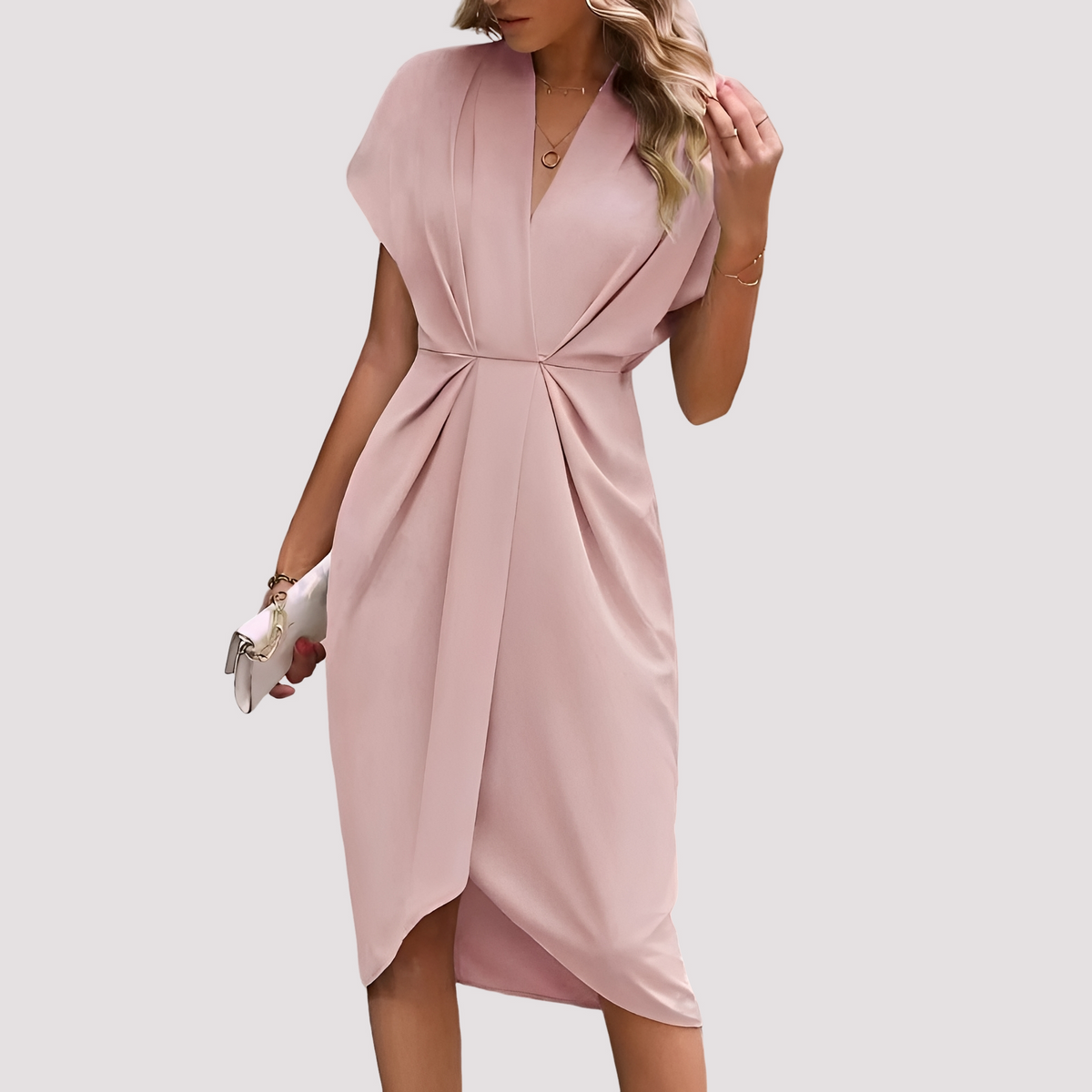 Gwen - Vestido Midi Elegante con Abertura