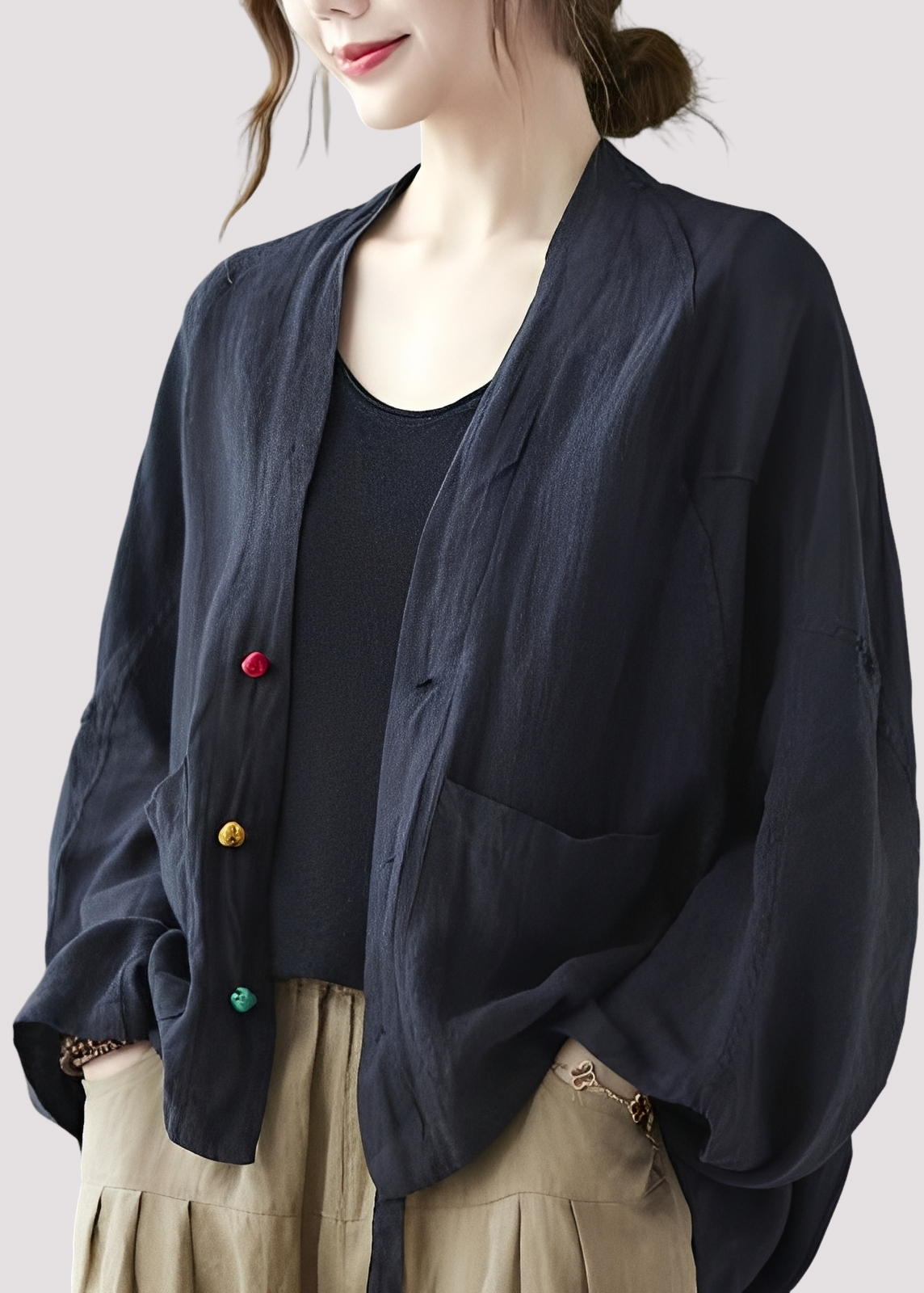 Tilly - Cárdigan casual de estilo suelto con bolsillos para mujeres