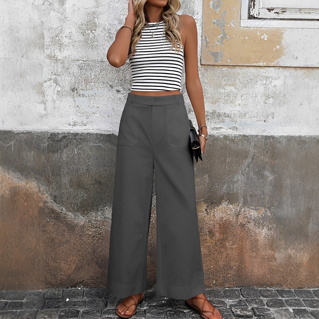 Sofia - Pantalones Relajados de Tiro Alto