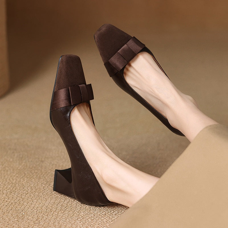 Tashia - Zapatos elegantes con tacón cuadrado para mujeres