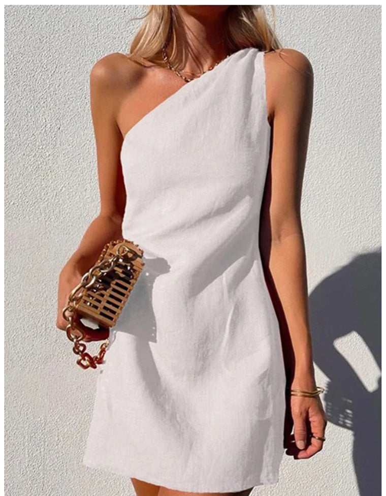 Calista - Chic mini vestido con cuello halter
