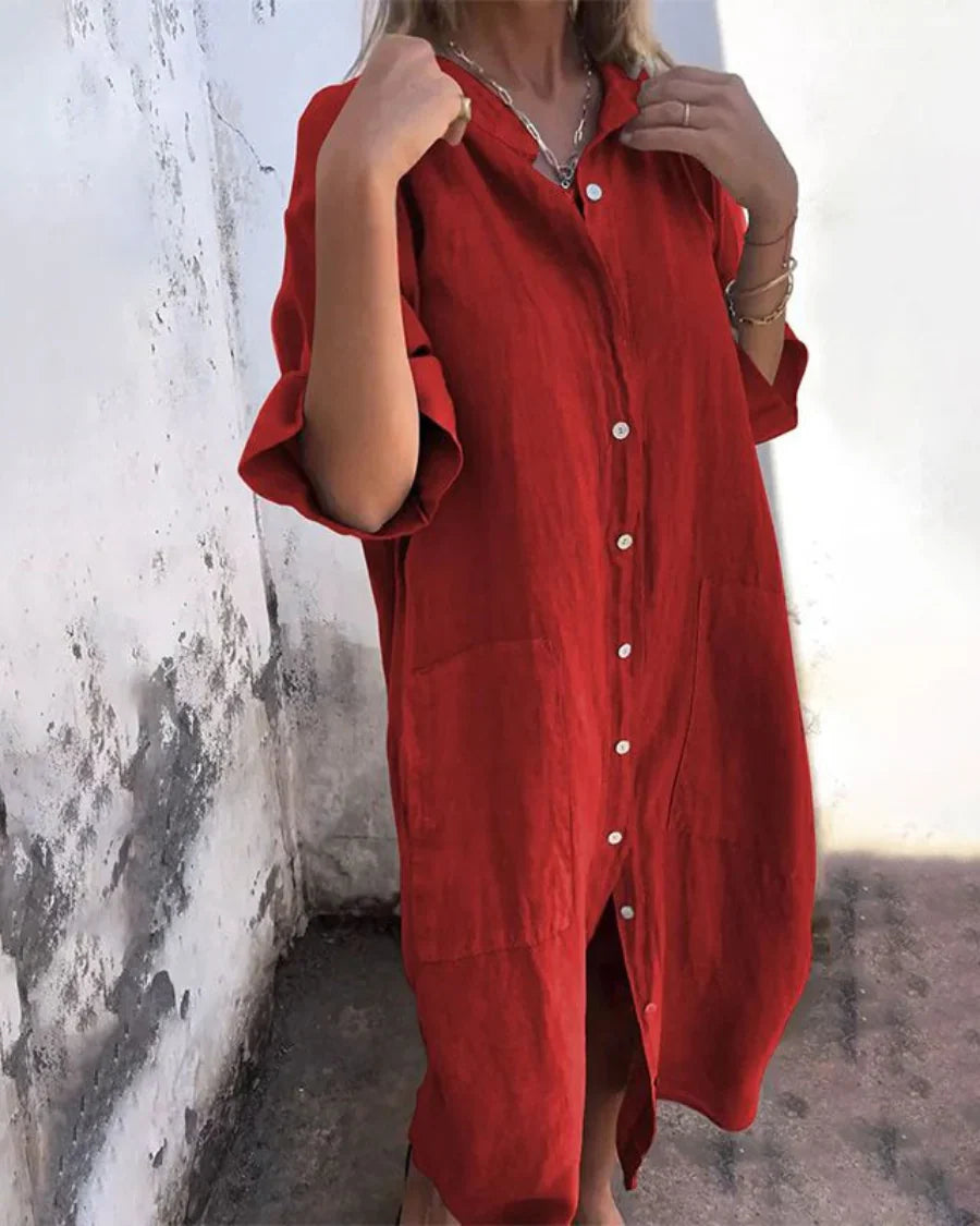 Valerie – Vestido camisero casual para mujer
