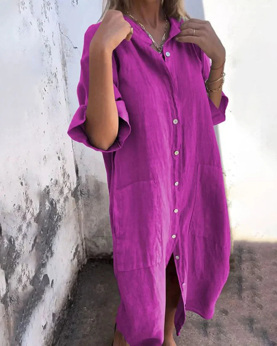 Valerie – Vestido camisero casual para mujer