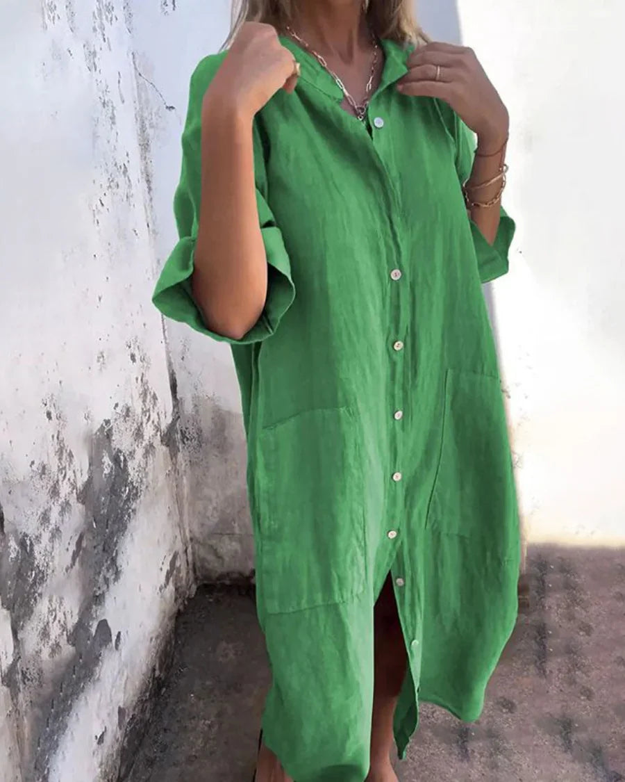 Valerie – Vestido camisero casual para mujer