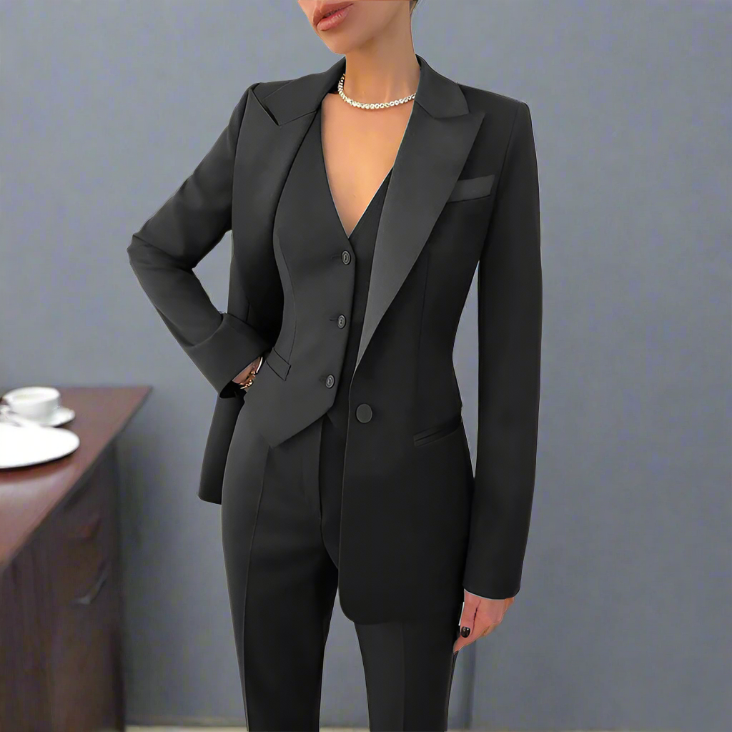 Clara - Conjunto elegante de tres piezas de pantalón