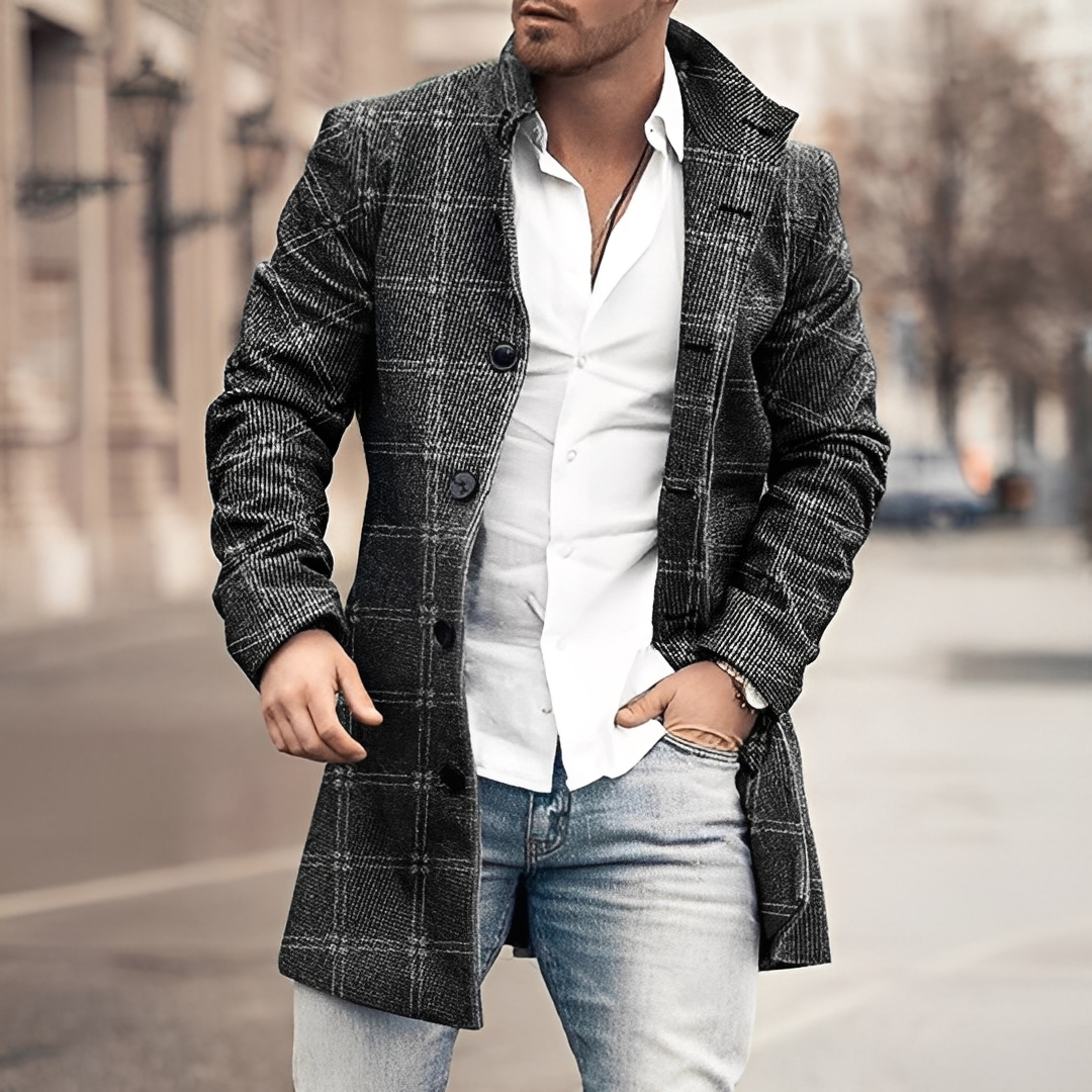 Louison - Abrigo largo con botones elegantes para hombres