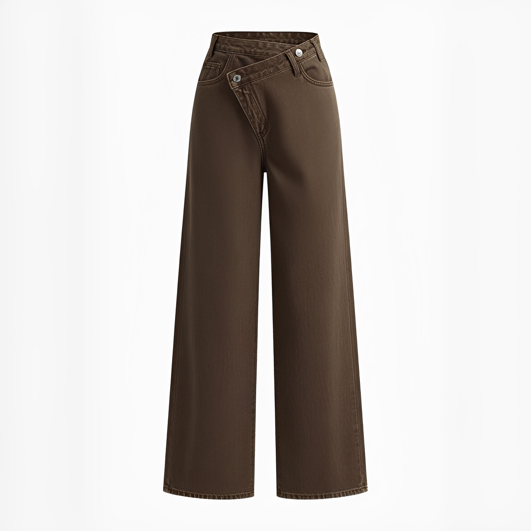 Jolina - Pantalones de cintura asimétrica