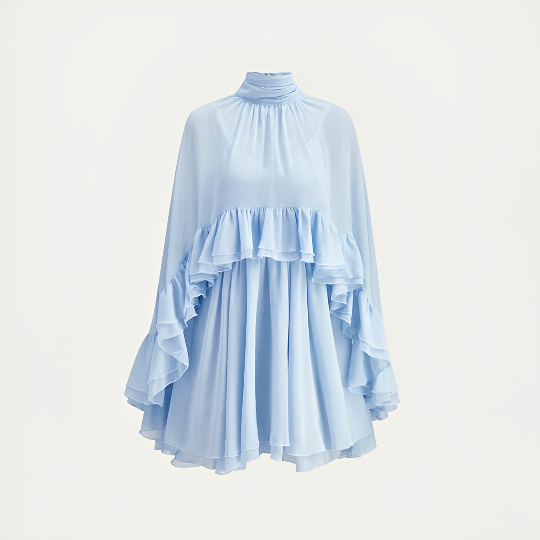 Zhuchin - Vestido con volantes a la moda