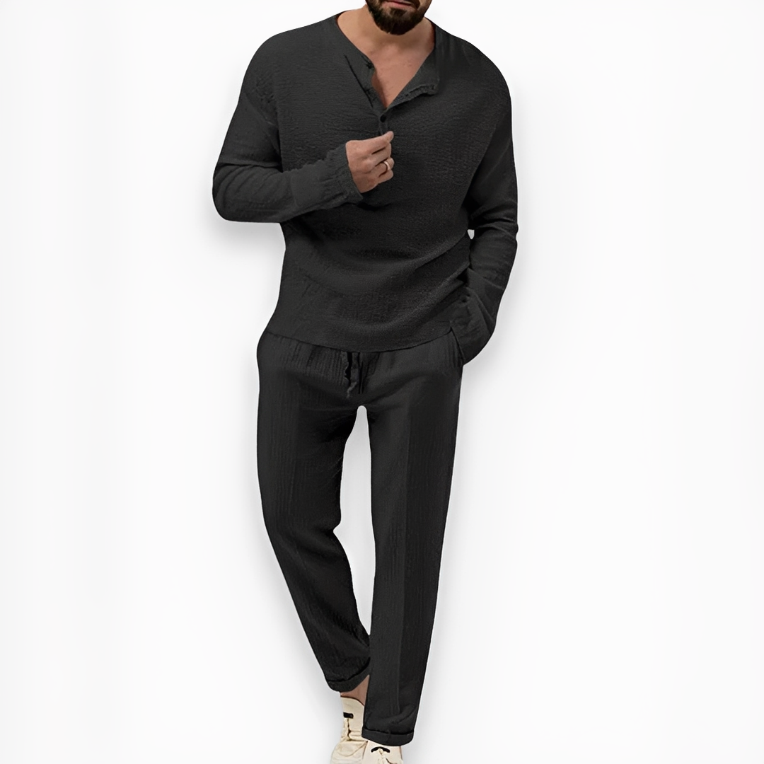 Eduard - Conjunto pantalón y top de verano para hombre