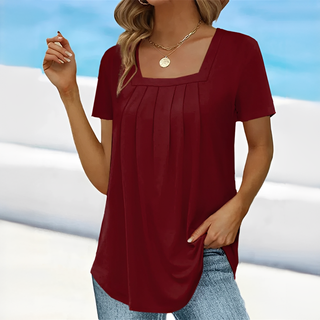 Lidania - Blusa Sofisticada con Pliegues