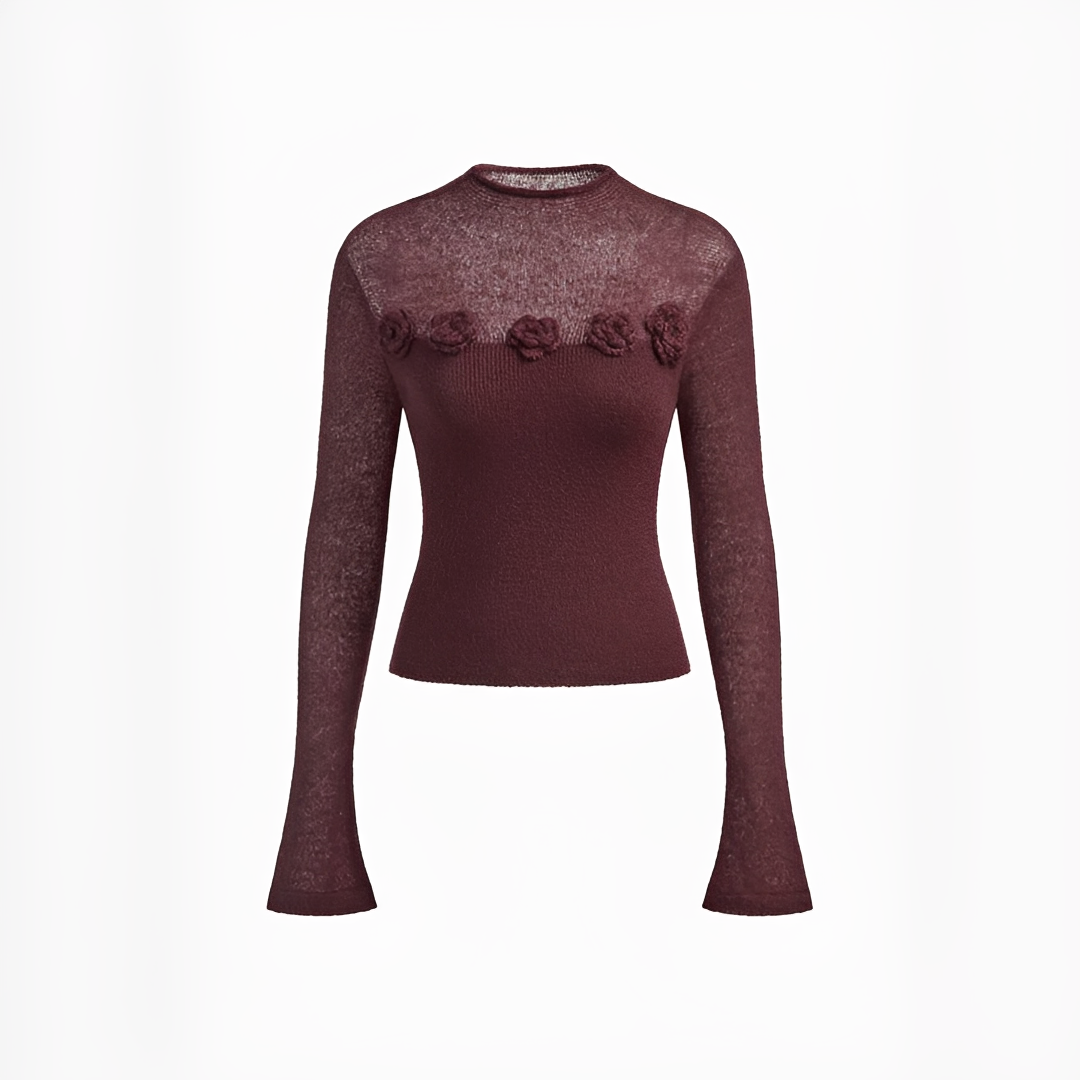Izza - Elegante top de cuello redondo
