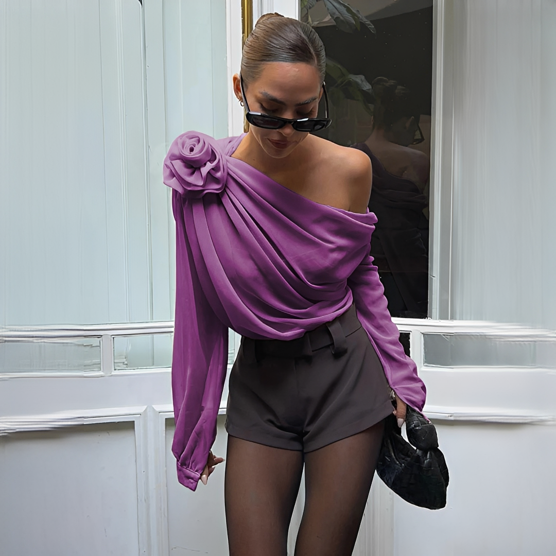 Ellise - Blusa asimétrica moderna