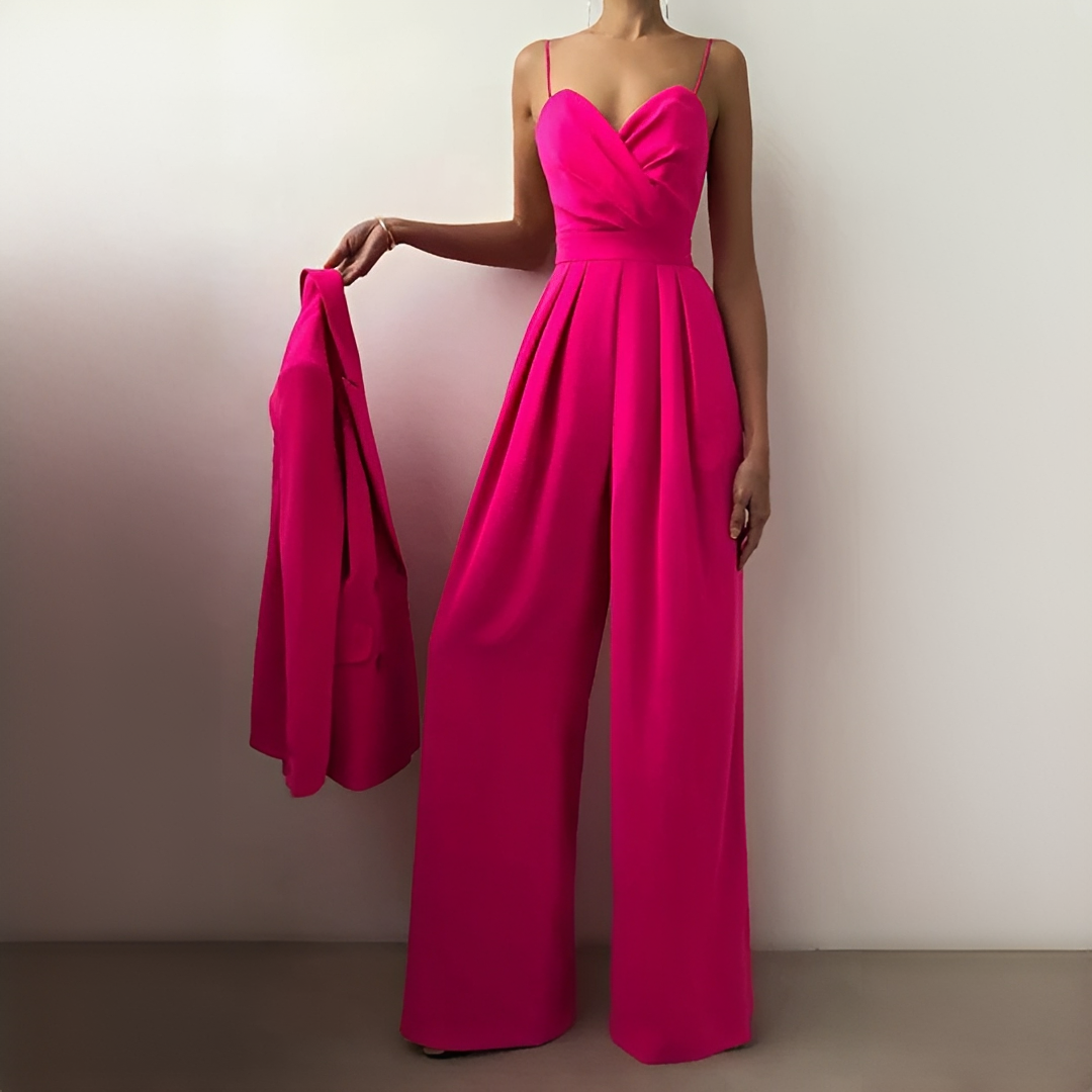 Glysha - Conjunto elegante de pierna ancha para mujer