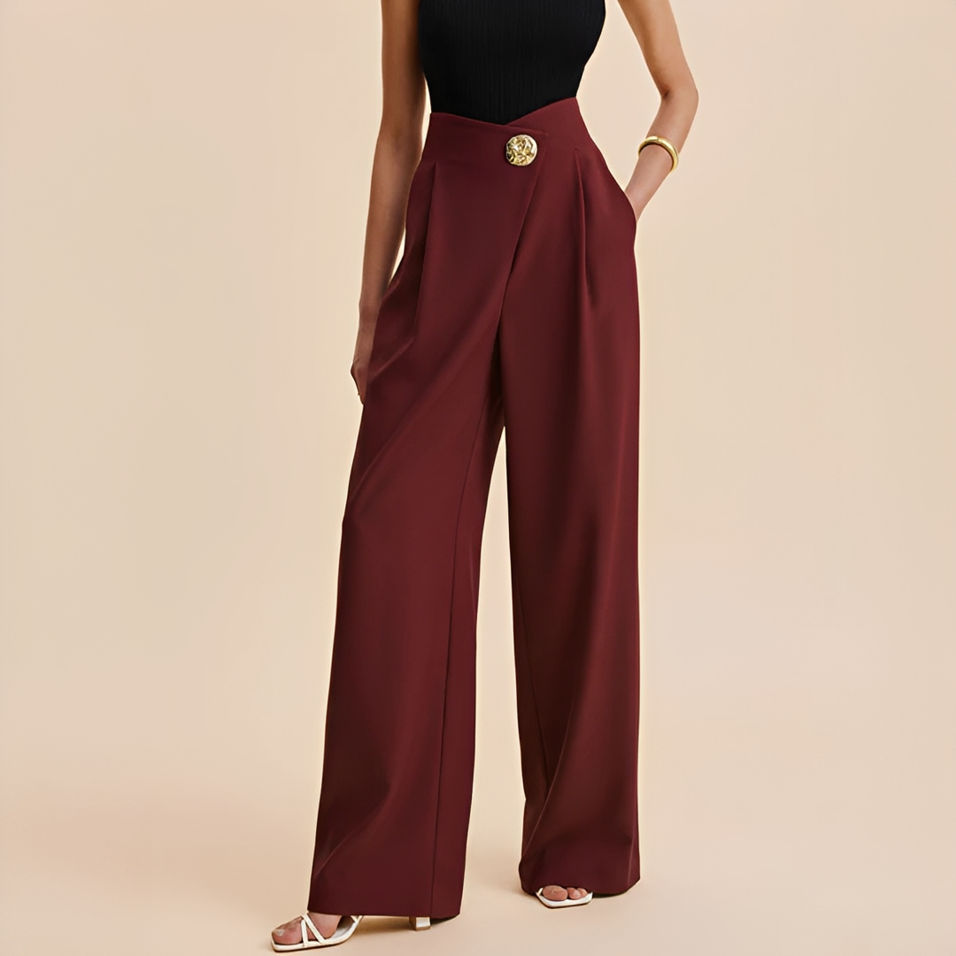 Joyce - Pantalones anchos de cintura alta