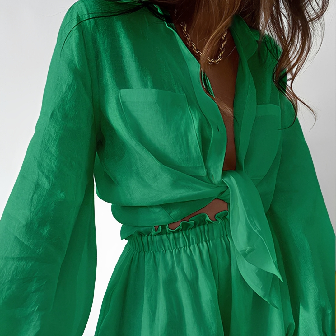 Larnie - Conjunto de top y short a la moda