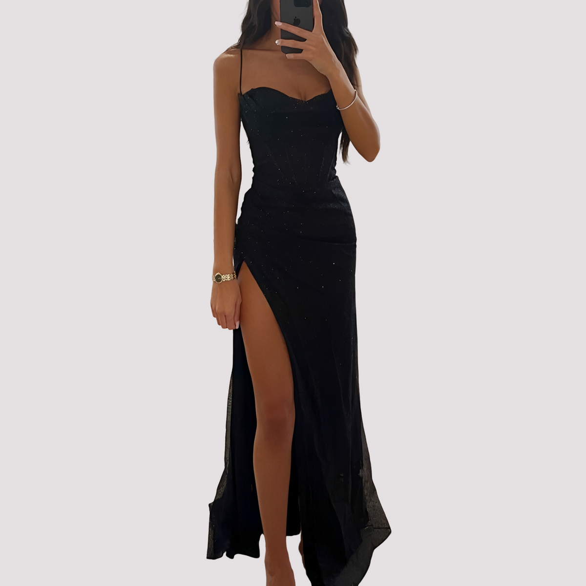 Bonnie - Vestido Largo Elegante con Abertura
