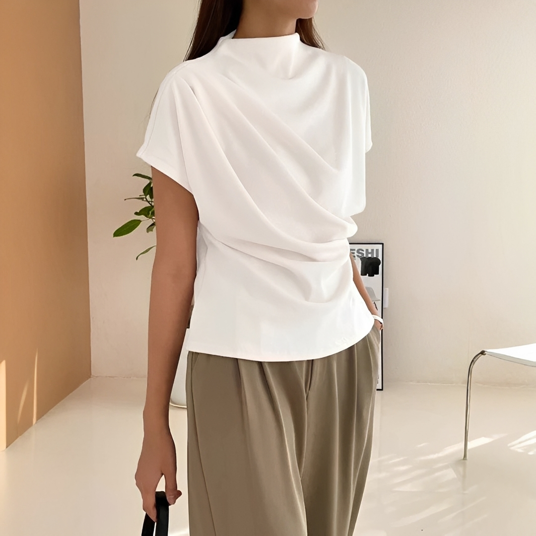 Janica - Blusa Casual de Manga Corta