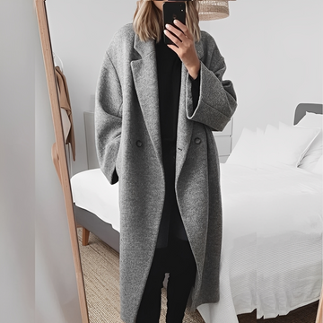 Marjolaine - Abrigo elegante oversized con botones para mujeres