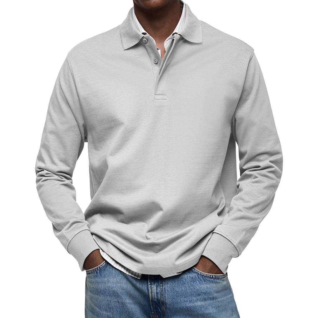 Argus - Polo de manga larga para hombre