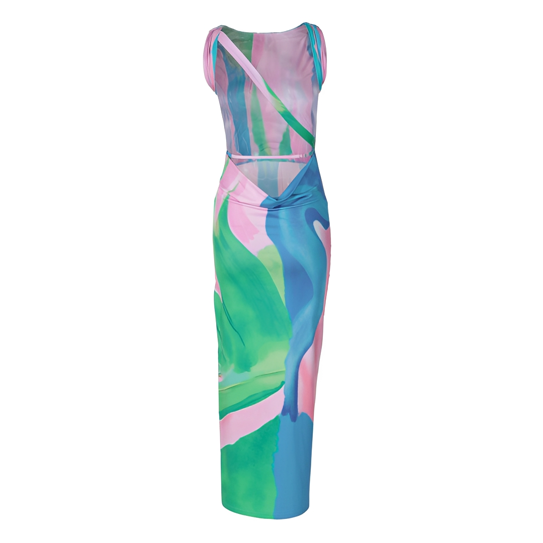 Liezel - Vestido Largo Estiloso sin Mangas