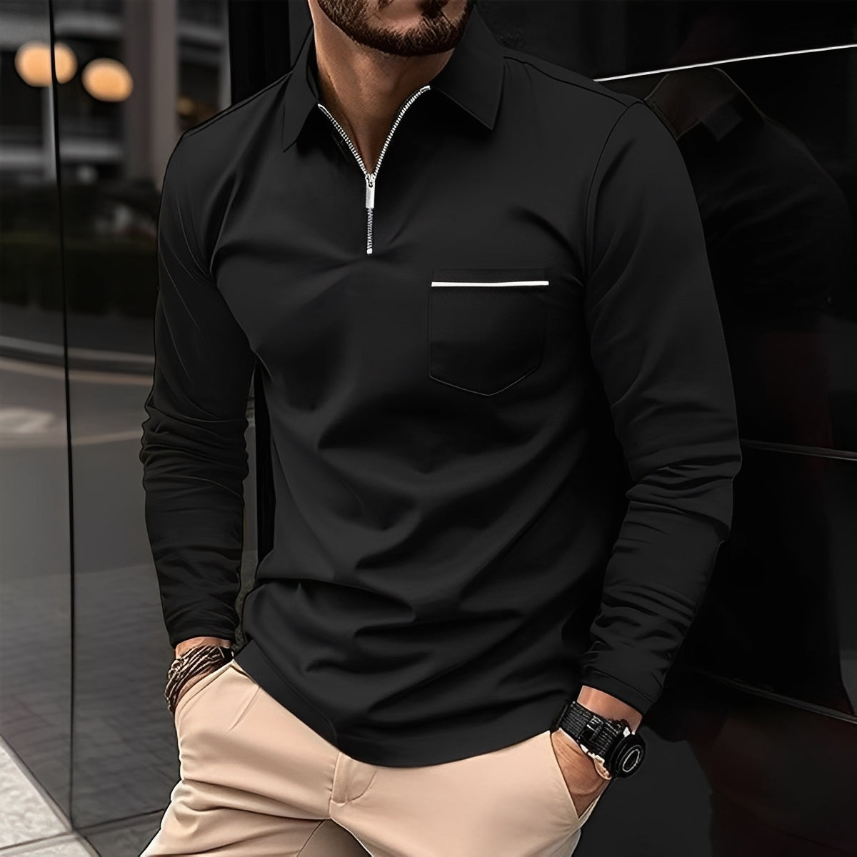 Florent - Camisa de manga larga casual