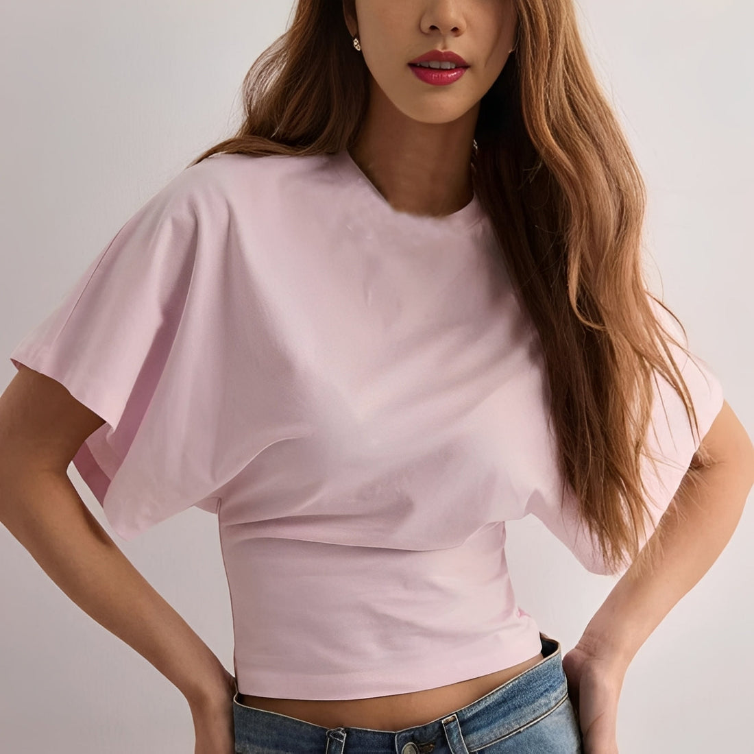 Maggy - Camiseta Elegante con Mangas Sueltas