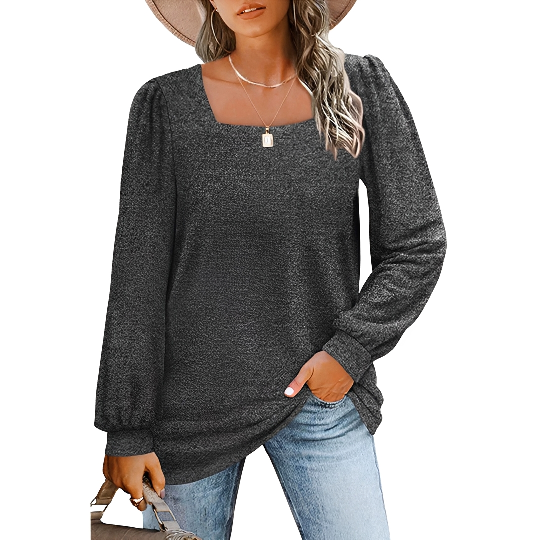 Jaylin - Blusa Elegante con Escote Cuadrado