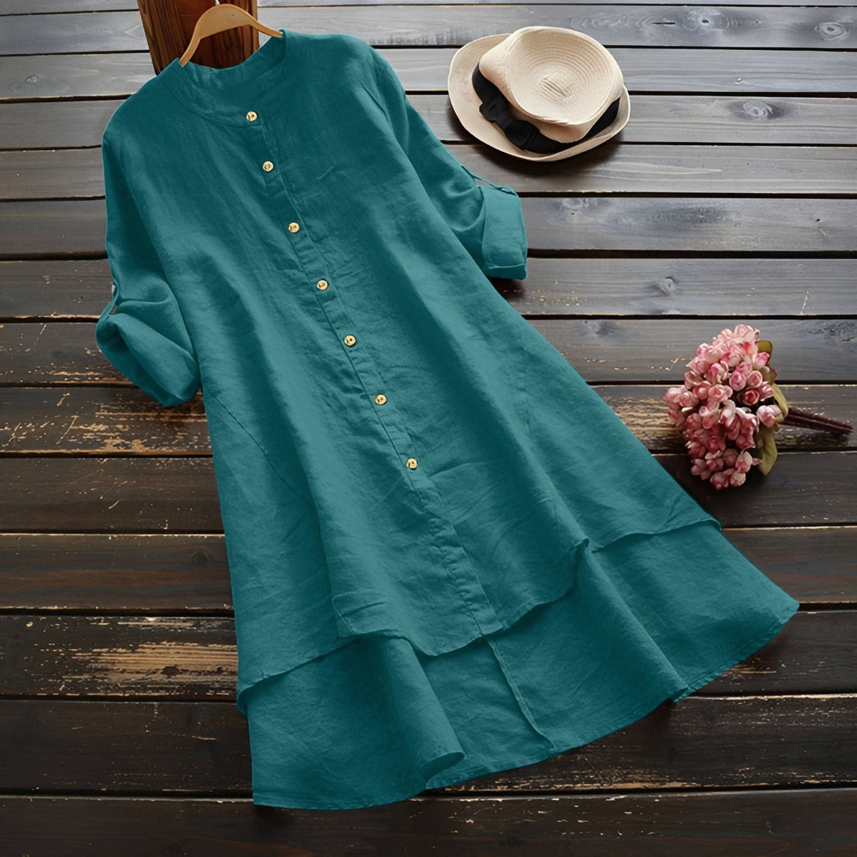 Mildred - Vestido Elegante con Botones