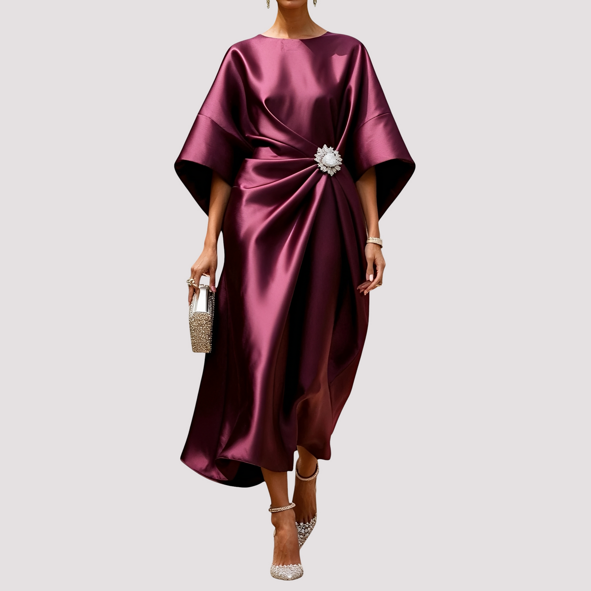 Kay - Vestido Midi Envolvente Elegante