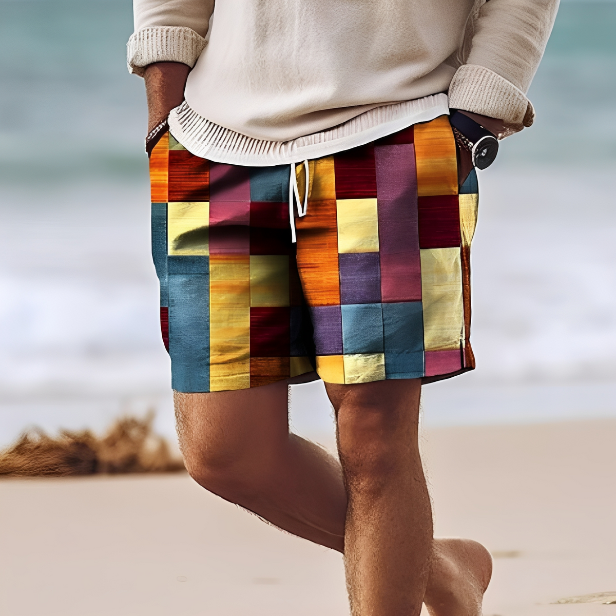 Aidan - Pantalones Cortos de Playa Elegantes