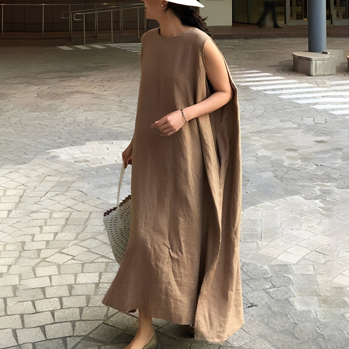 Carly - Vestido plisado sin mangas casual para damas
